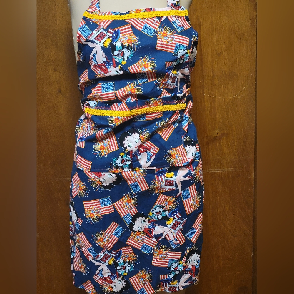 UNIQUE Handmade Betty Boop U.S.A. Apron!